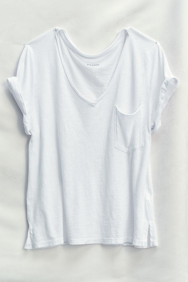 Pilcro Quinn Women's Cotton Modal V-Neck Tee 60.3cm