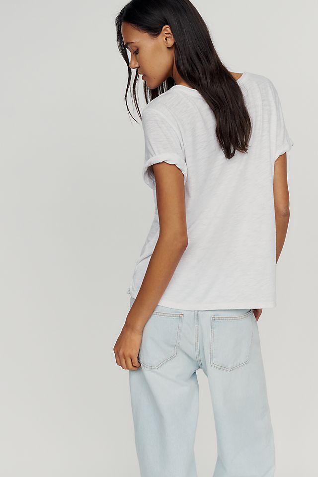 Pilcro Quinn Women's Cotton Modal V-Neck Tee 60.3cm