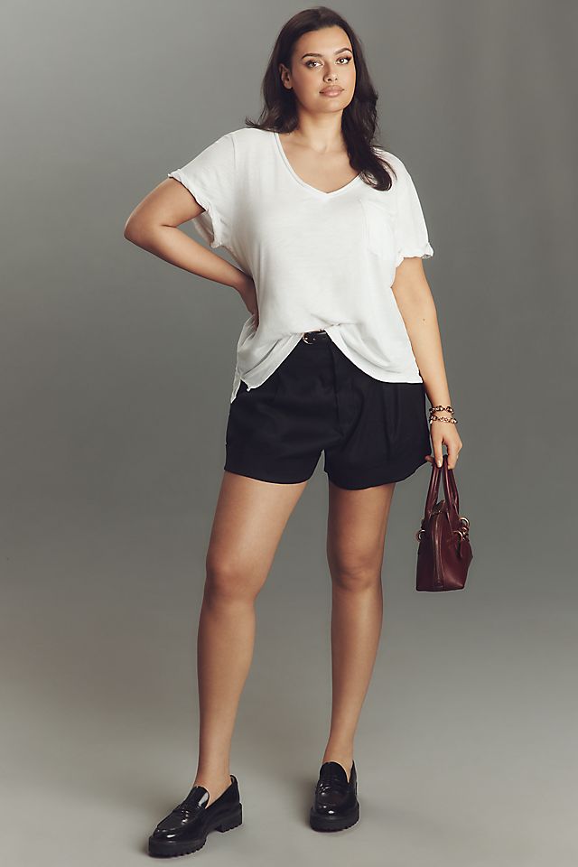 Pilcro Quinn Women's Cotton Modal V-Neck Tee 60.3cm