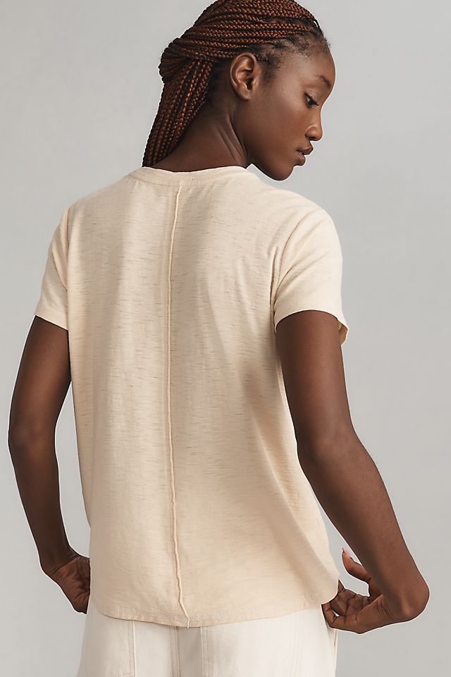 Pilcro Bennie Women's Slim Crew Neck Cotton T-Shirt 59.1cm
