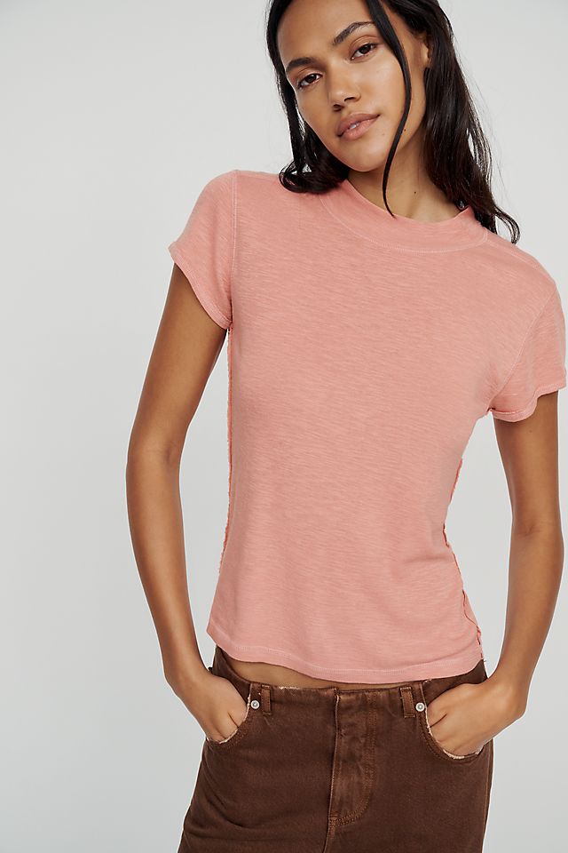 Pilcro Cyris Women's Cotton Modal Mock Neck Tee 62.2cm