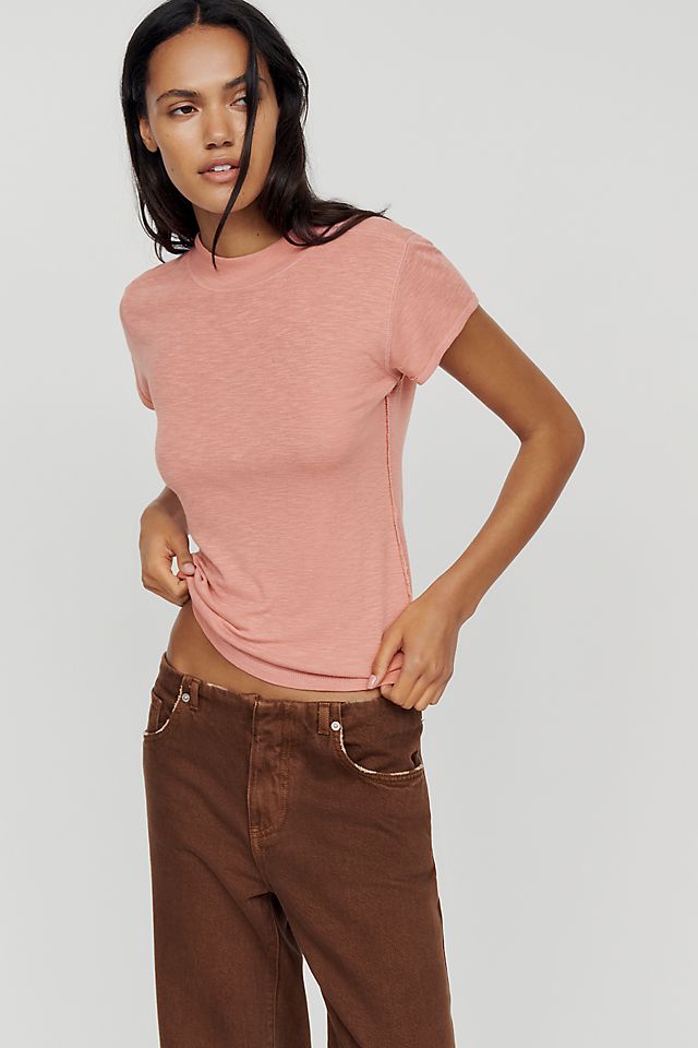 Pilcro Cyris Women's Cotton Modal Mock Neck Tee 62.2cm