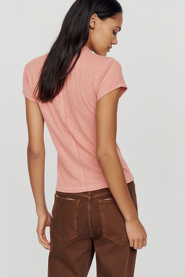 Pilcro Cyris Women's Cotton Modal Mock Neck Tee 62.2cm
