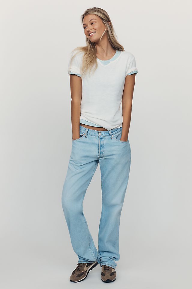Pilcro Sable Women's Cotton Modal Notched Collar Tee 57.2cm