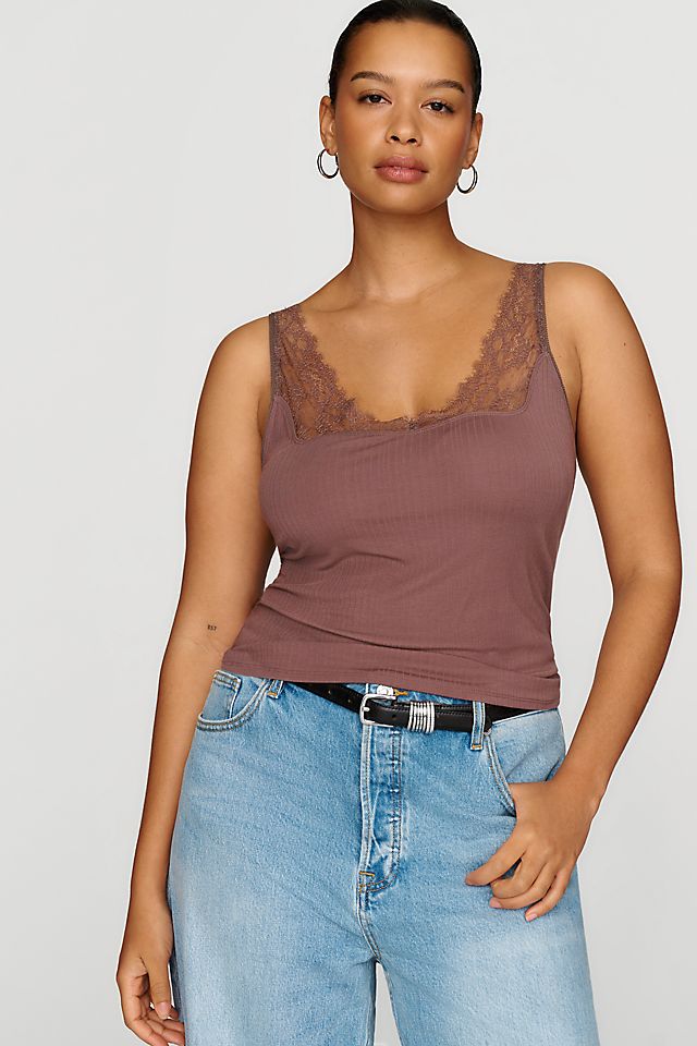 LyreBird Modaluxe Women's Lace-Trim Tank 33cm